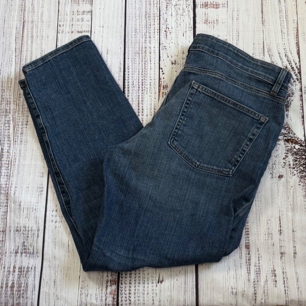 Eileen Fisher Womens Organic‎ Cotton Stretch Slim Ankle Jeans Blue Size 12